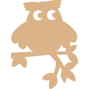 Vaessen Creative • MDF uil op tak 4mm (2501-702)